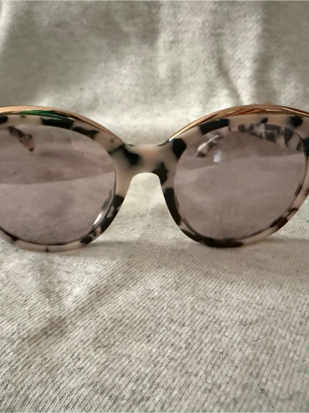 Moschino Round Tortoiseshell Sunglasses - Beige Black
